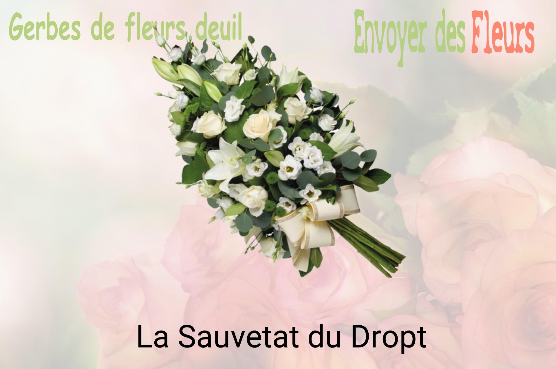 Gerbe de fleurs de deuil livrée à La Sauvetat-du-Dropt